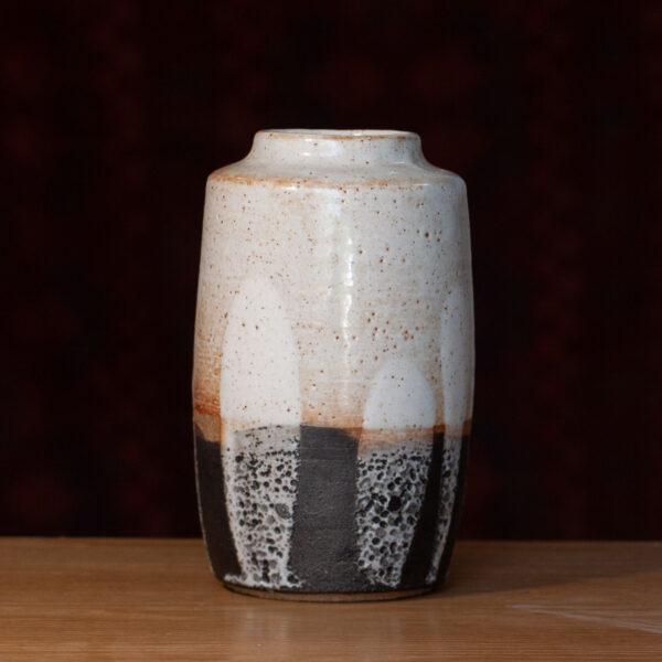 Shino glazed B&W vase - Image 2